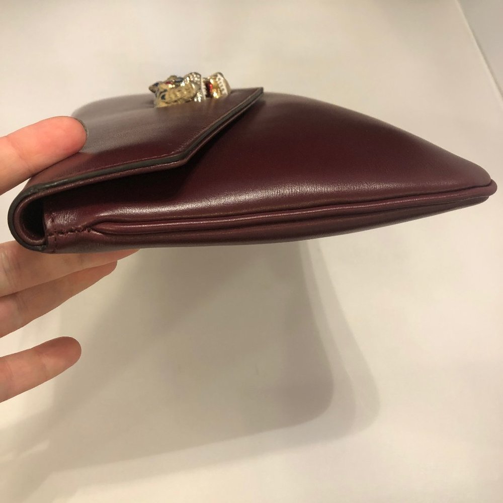 Gucci Rajah Leather Clutch in Burgundy - Picture 7 of 8
